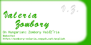 valeria zombory business card